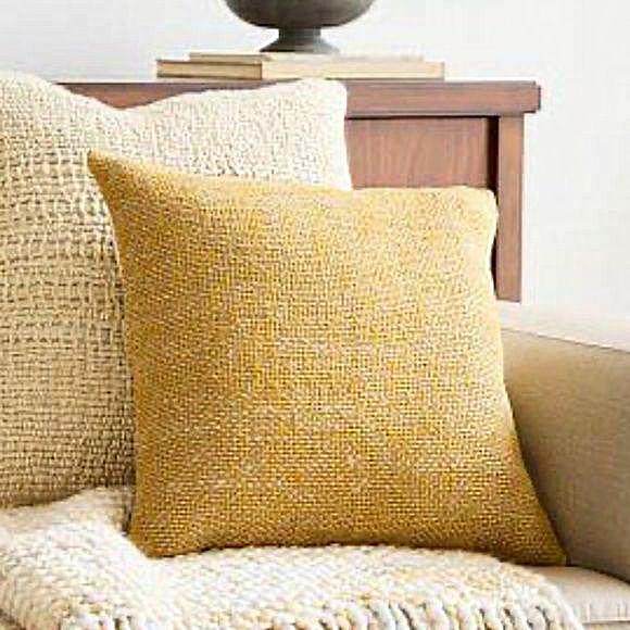 West Elm Accents West Elm Two Toned Chunky Linen Pillow Cover New